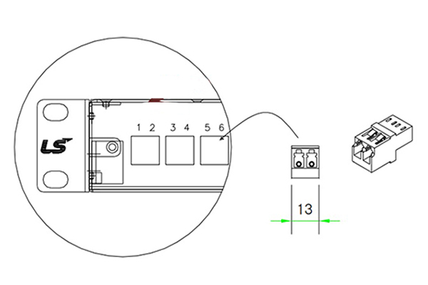 Đầu nối quang loại C multimode LC (LS-FA-LC-MM-C-2-BG-WO)