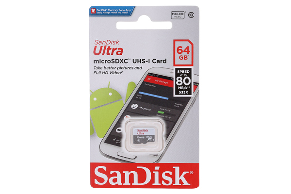 Thẻ nhớ MicroSD SANDISK 64GB