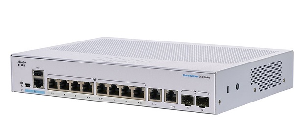 10-Port Gigabit Ethernet Managed Switch CISCO CBS350-8T-E-2G-EU