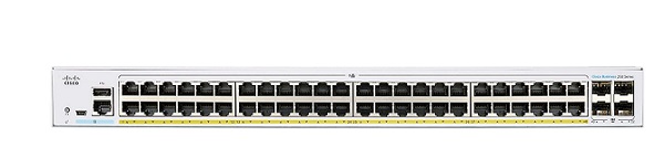 48-Port Gigabit Ethernet + 4-Port SFP+ PoE Unmanaged Switch CISCO CBS250-48P-4X-EU