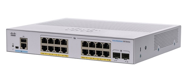 18-port Gigabit Ethernet PoE Managed Switch CISCO CBS350-16P-2G-EU