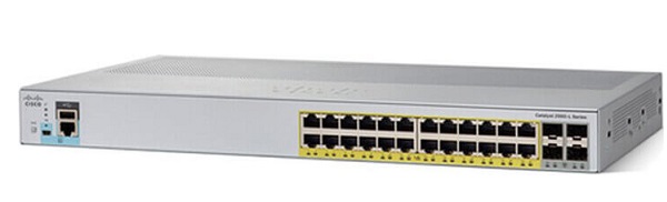 24-Port Gigabit Ethernet PoE + 4 x 10G SFP+ Switch CISCO WS-C2960L-24PQ-LL