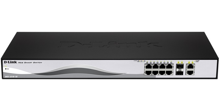 8-Port 10/100Mbps + 2-Port Combo SFP Metro Ethernet Switch D-Link DES-1210-10/ME