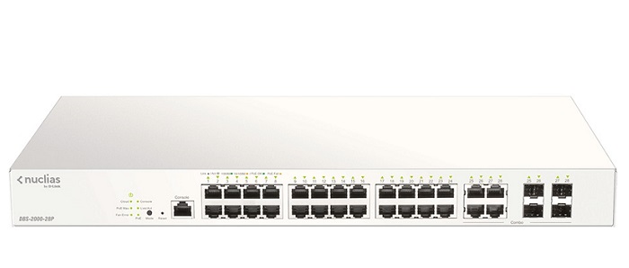 28-port Gigabit Smart Managed Nuclias Cloud PoE Switch D-Link DBS-2000-28P