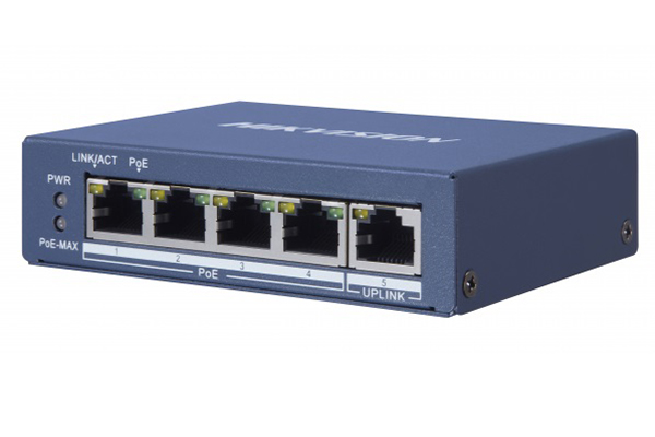 5-Port Gigabit Unmanaged Hi-PoE Switch HIKVISION DS-3E0505HP-E