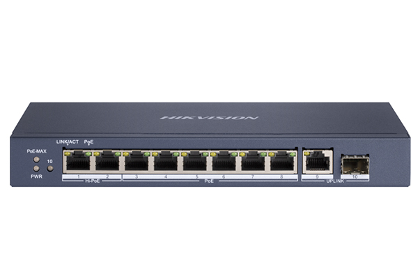 10-Port Gigabit Unmanaged Hi-PoE Switch HIKVISION DS-3E0510HP-E