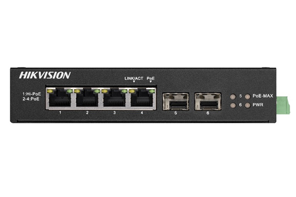 4-Port Gigabit Unmanaged Hi-PoE Switch HIKVISION DS-3T0506HP-E/HS