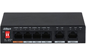 Switch PoE DAHUA | 6-Port 10/100Mbps Unmanaged Desktop Switch DAHUA DH-PFS3006-4ET-60