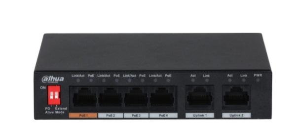 6-Port 10/100Mbps Unmanaged Desktop Switch DAHUA DH-PFS3006-4ET-60