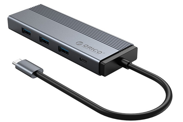 Bộ chia USB HUB 5 trong 1 type C ORICO 5SXH-GY