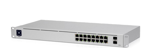 16-Port Gigabit Ethernet + 2-Port SFP PoE Switch UBIQUITI UniFi USW-16-PoE