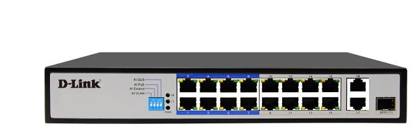 16-Port 10/100 PoE Switch D-Link DES-F1018P-E