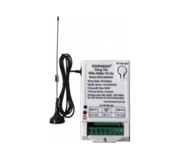 Công tắc điều khiển từ xa 2 kênh Anten dài KAWA RF2KB-220V