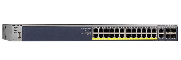 26-Port Gigabit PoE and 4-port SFP Managed Switch NETGEAR M4100-26G-PoE (GSM7226LP)