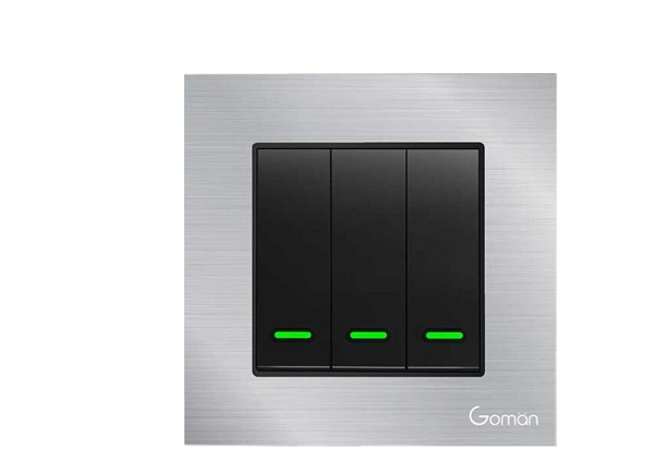 Công tắc thông minh kết nối Zigbee 3 nút GOMAN GM-Z1G86-313S/B/G