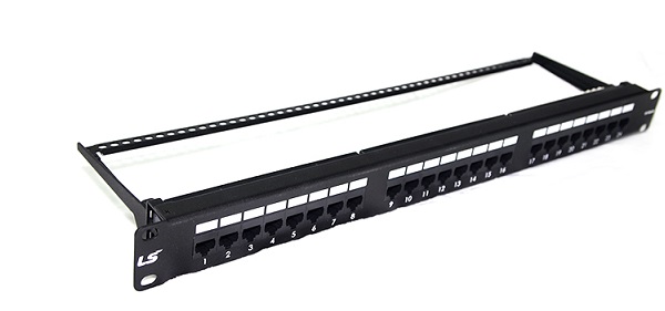 24-Port Unshielded Patch Panel LS CAT6 (LS-PP-UC6-24P-WM-EC)