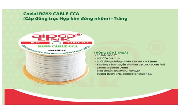 Cáp đồng trục RG59 CCA Aipoo Link