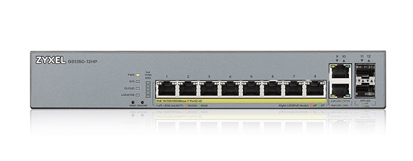 8-Port Gigabit PoE+ L2 Web Managed Switch ZyXEL GS1350-12HP