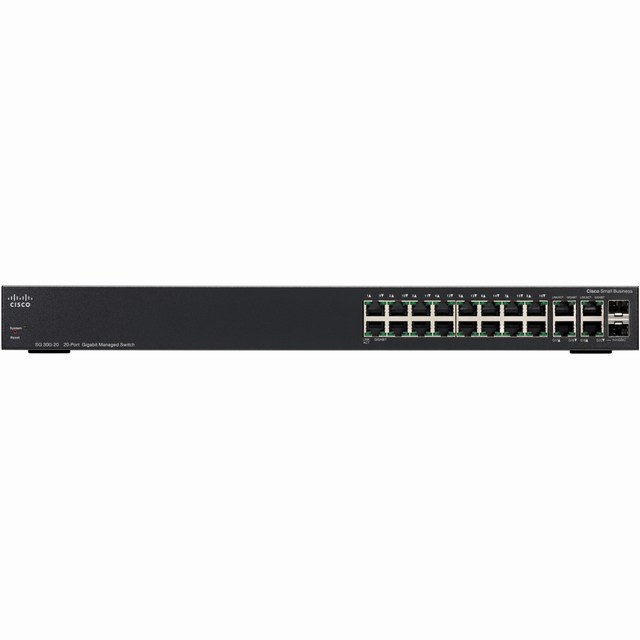 20-Port Gigabit Switch CISCO SG300-20 (SRW2016-K9)