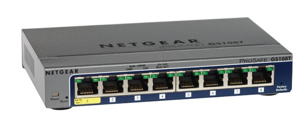 8-port Gigabit Smart Switch NETGEAR GS108T