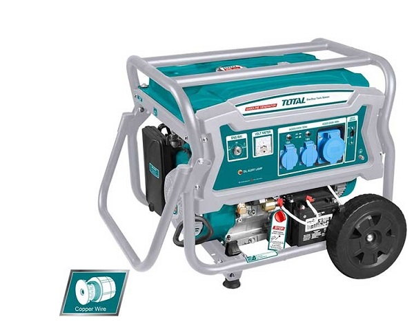 Máy phát điện dùng xăng (dây đồng) 7.5KW TOTAL TP175006