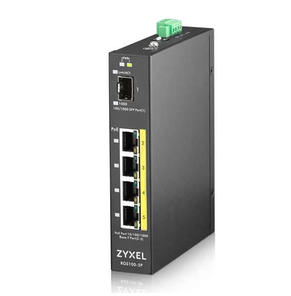 5-port GbE Unmanaged PoE Switch ZyXEL RGS100-5P