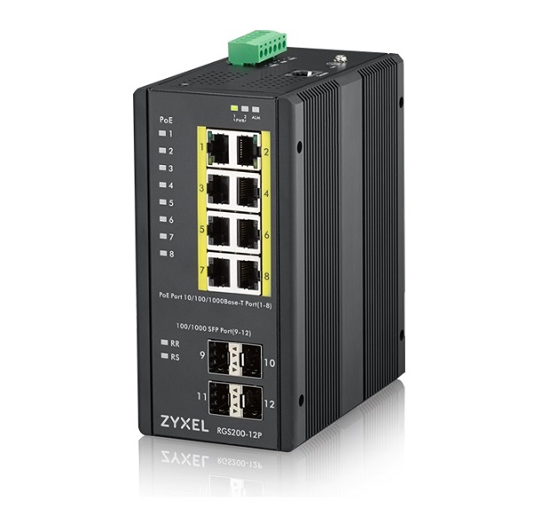 12-port GbE Managed PoE Switch ZyXEL RGS200-12P