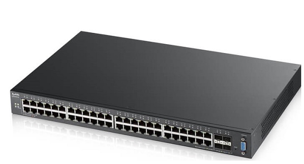 48-port GbE + 4-port 10GbE SFP+ Layer 3 Access Switch ZyXEL XGS2210-52