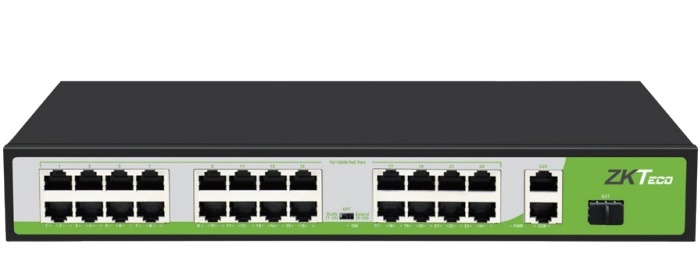 24-Port 10/100Mbps PoE Switch ZKTeco PE242-300-C