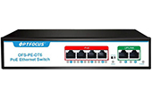 Thiết bị mạng OPTFOCUS | 4-port 100M PSE + 2-port 100M Uplink PoE Switch OPTFOCUS OFS-PE-DT6