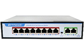 Thiết bị mạng OPTFOCUS | 8-port 100M + 2-port 100M Uplink PoE Switch OPTFOCUS OFS-PE-DT10P