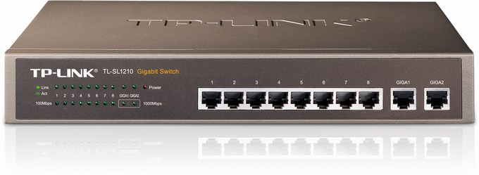 8-Port 10/100M +2-Port G Switch TP-LINK TL-SL1210