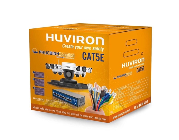 Cáp mạng CAT5E UTP HUVIRON F-UTP/CAT5E-0.4