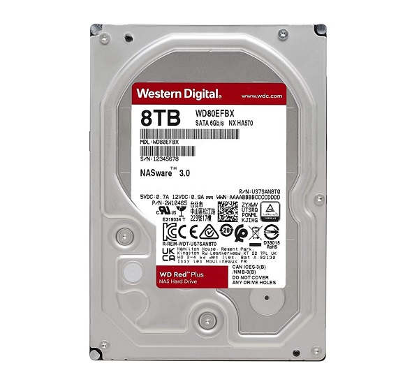 Ổ cứng HDD 8TB Western Red Plus WD80EFBX