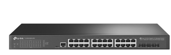 24-Port Gigabit + 4-Port 10GE SFP L2+ Managed Switch TP-LINK TL-SG3428X-UPS