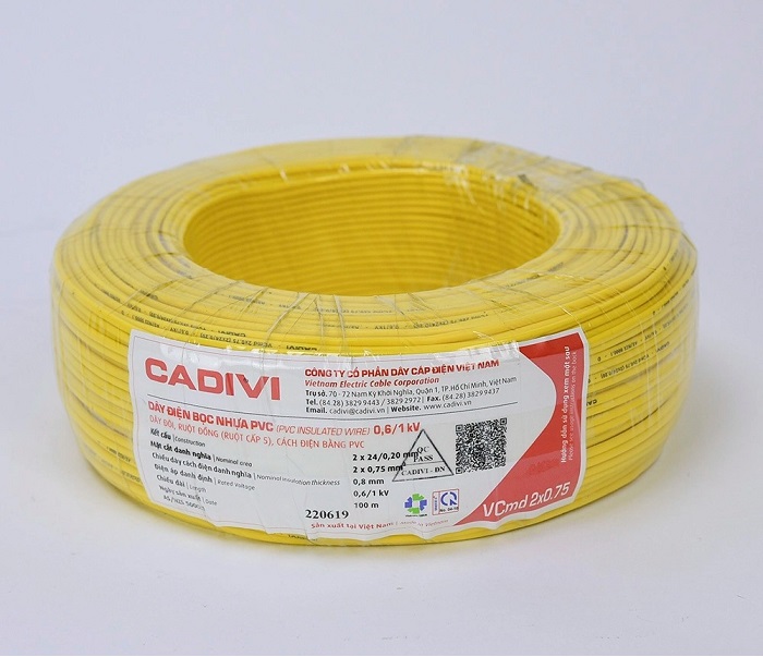 Dây điện CADIVI VCmd 2x0.75