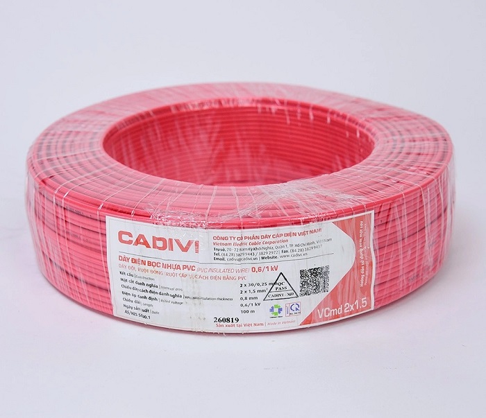 Dây điện CADIVI VCmd 2x1.5