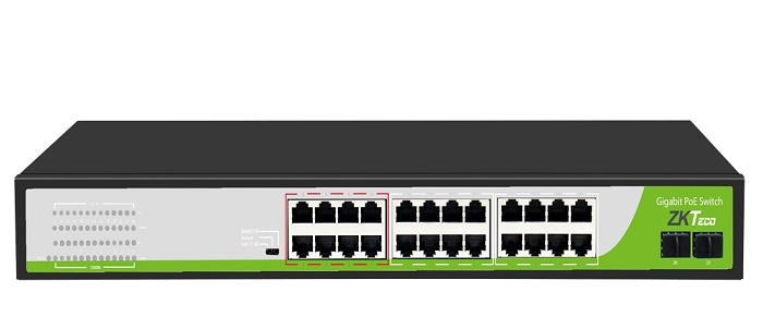 24-Port 10/100/1000Mbps PoE Switch ZKTeco PE242-300-G