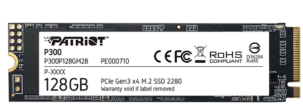 Ổ cứng SSD 128GB PATRIOT M.2 2280 PCIe Gen 3 x 4  P300P128GM28