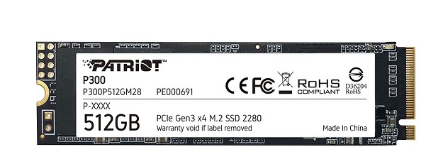 Ổ cứng SSD 512GB PATRIOT M.2 2280 PCIe Gen 3 x 4 P300P512GM28