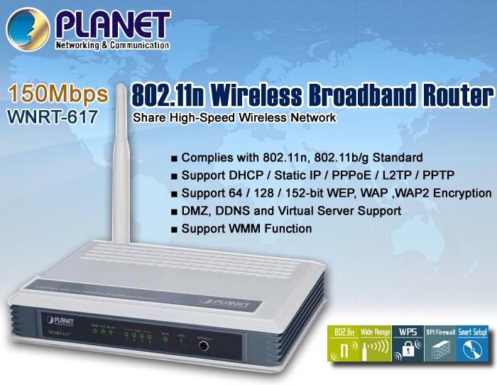 Wireless Broadband Router PLANET WNRT-617