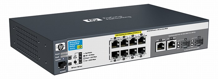 HP 2520-8-PoE Switch (67W) - J9137A