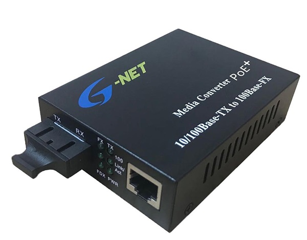 1-Port 10/100M PoE Switch G-NET G-PMC-1FX1TP-SFP