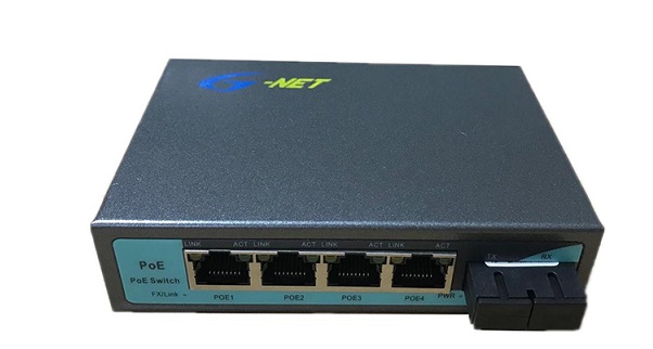 4-Port 10/100Base-TX PoE Switch G-NET G-PES-1FX4TP-SC20SA/B