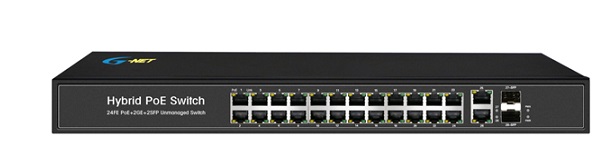 24-Port 10/100Base-TX PoE Switch G-NET GX-PES-2GX2GT24TP-SFP