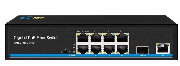 8-Port 10/100/1000Base-TX PoE Switch G-NET GX-PES-1GX1GT8GP-SFP