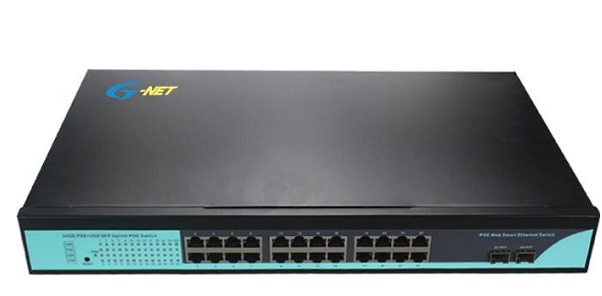 24-Port 10/100/1000Base-TX PoE Switch G-NET G-PESB-2GX24GP-SFP