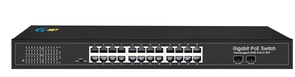 24-Port 10/100/1000Base-TX PoE Switch G-NET GX-PES-2GX24GP-SFP