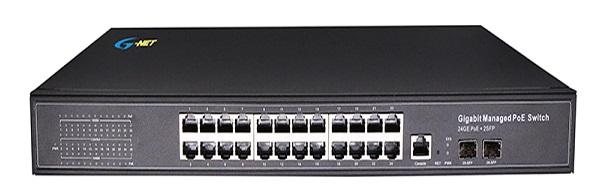 24-port GE + 2-port GE SFP PoE Managed Switch G-NET GX-MPS-2GX24GP-SFP