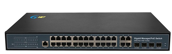 24-port GE + 4-port GE Combo PoE Managed Switch G-NET GX-MPS-4GXC24GP-SFP